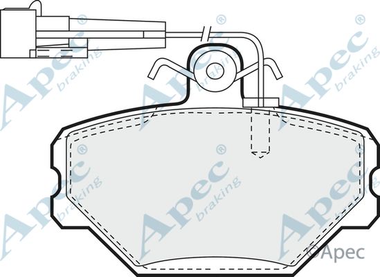 APEC BRAKING Bremžu uzliku kompl., Disku bremzes PAD874